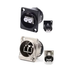 screw mount d type chassis duplex lc fiber optic connector female socket panel wall mount adapter 2 lc-lc extender coupler