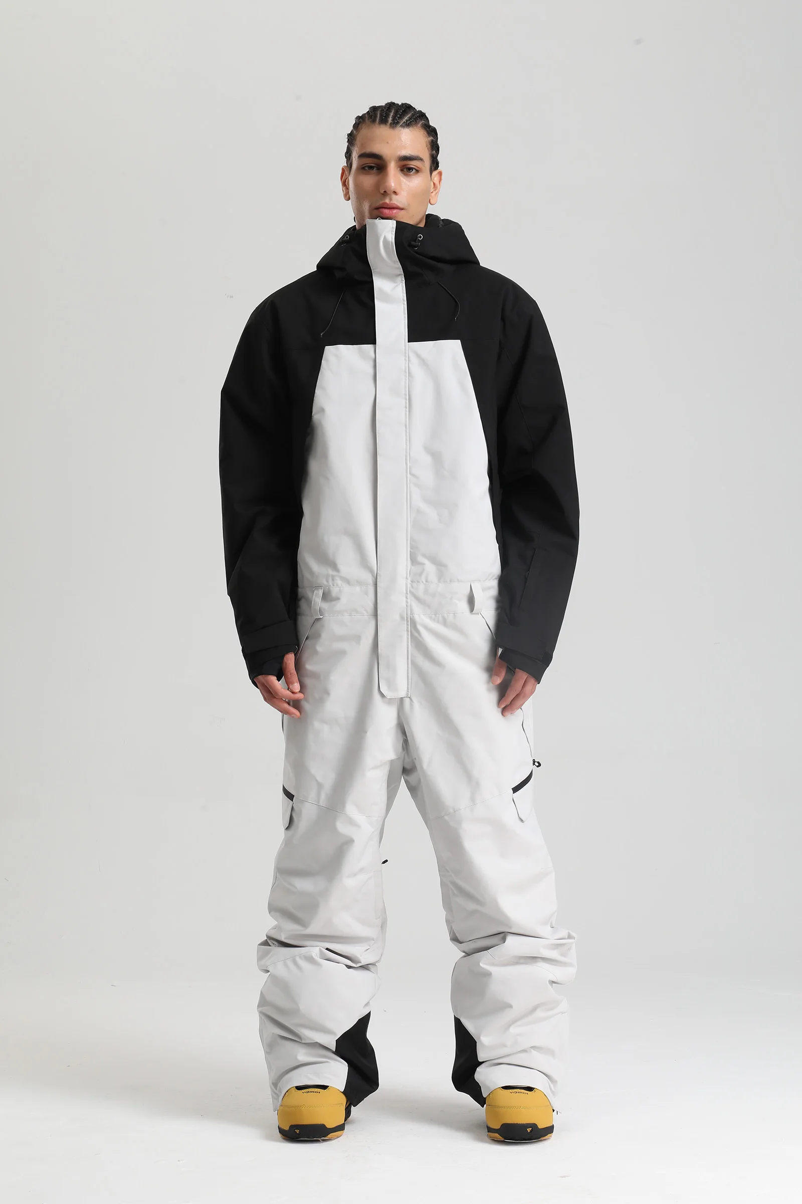 

Gsou Snow 2025 Unisex Ski Jumpsuit - Waterproof Windproof Thermal One-piece Snowsuit for Alpine Breathable Couples Snow Gear