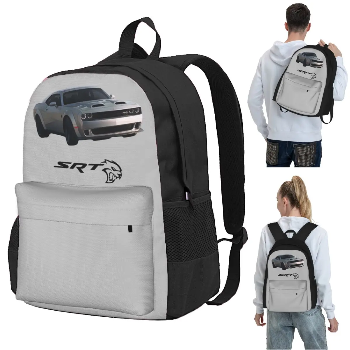 

Challenger SRT Backpack Student BookBag Children School Bag Laptop Shoulder Bags for Men Women