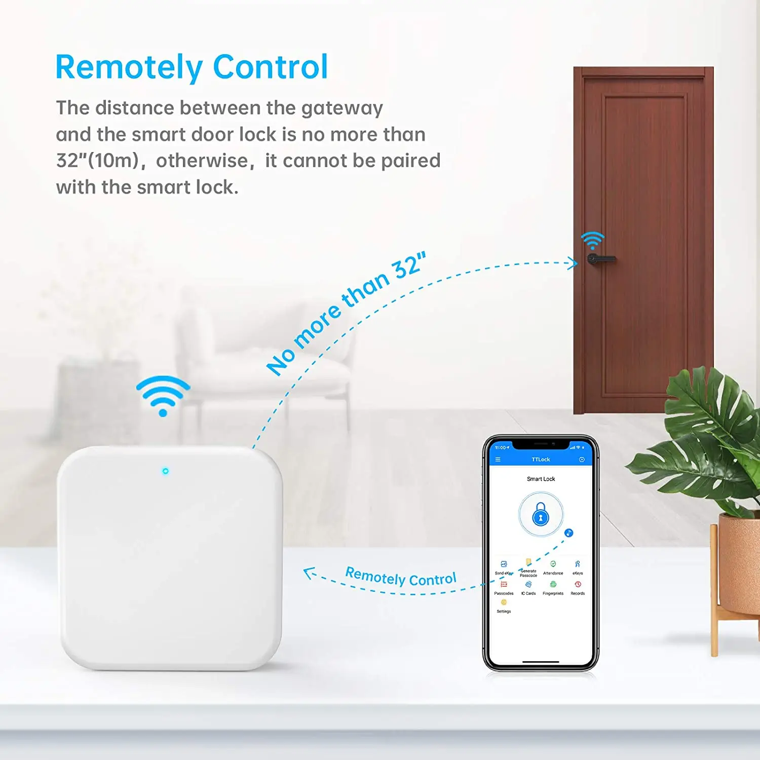 Imagem -06 - Gateway para tt Lock App Bluetooth Smart Electronic Door Lock Adaptador Wifi Controle Remoto para Smart Home Raykube-g2