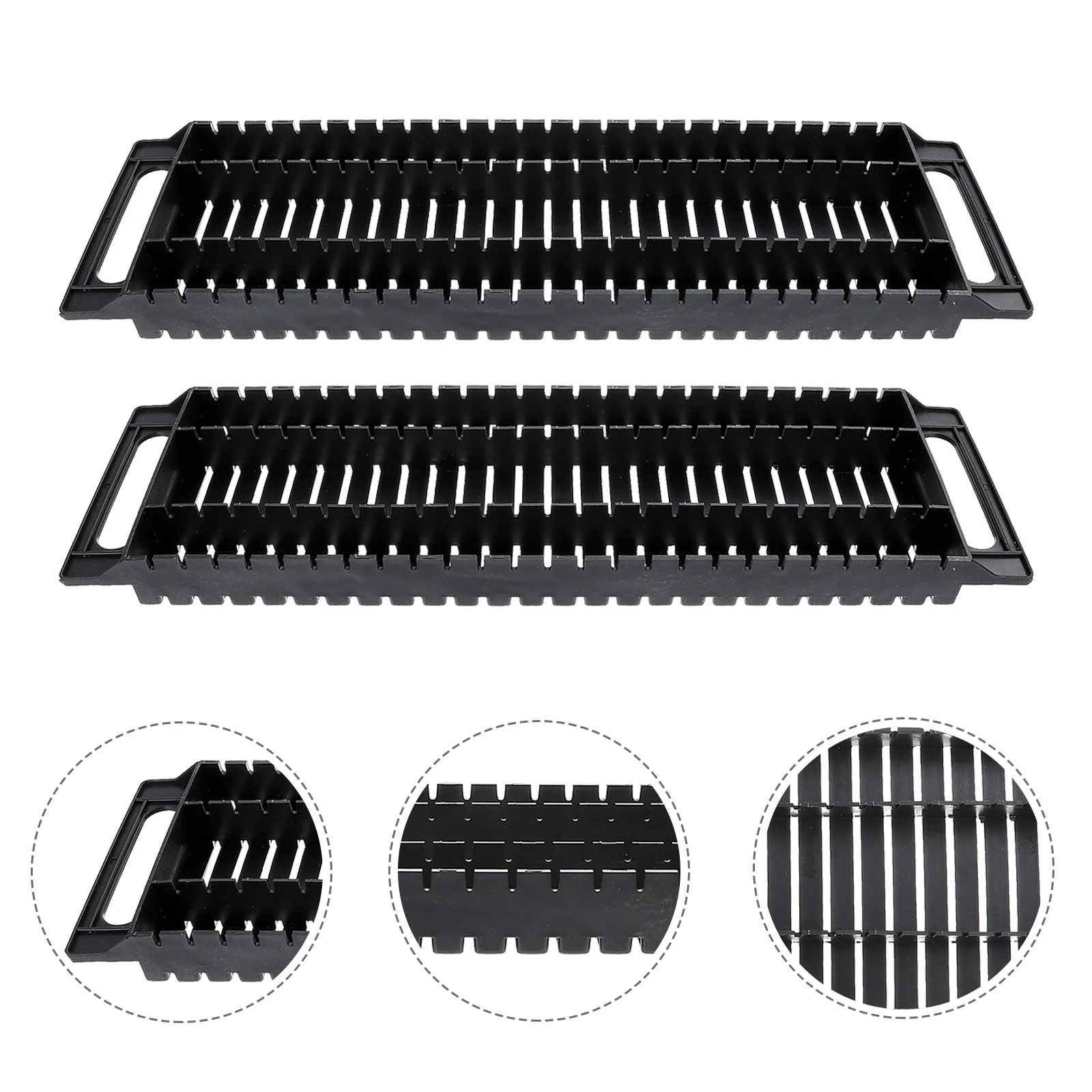 2 Pcs Electronic Frame Dual-ear Anti-static Rack Static- Bracket Dining Table Black Pcb Work