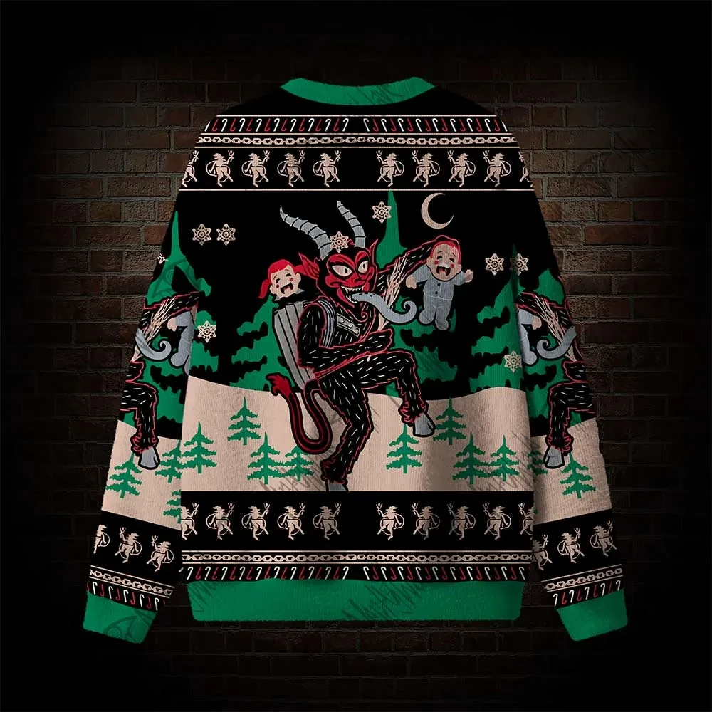 

Уродливые толстовки Merry Krampus Naughty Brats, унисекс, новый стиль 2026, модные свитера, осенне-зимняя мужская одежда. 2025