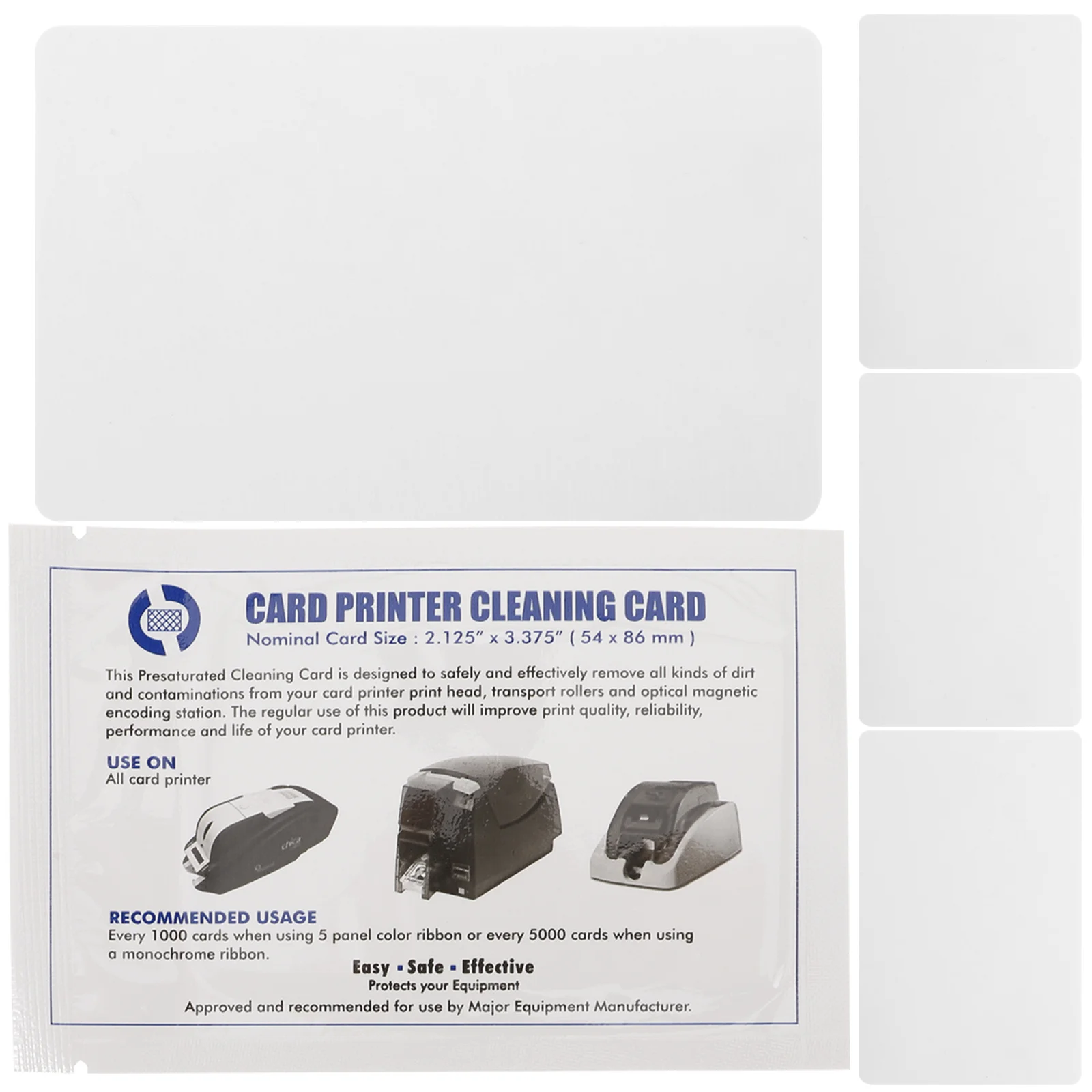 5pcs Cleaning Card For Pos Terminal Atm Printer Machine Dual Side Reusable Pvc Card Reader Cleaner Tool Supply Accessory