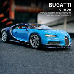 WELLY 1:24 Bugatti Veyron Chiron Supercar Alloy Car Model Diecasts & Toy Vehicles Collect Car Toy Boy Birthday gifts