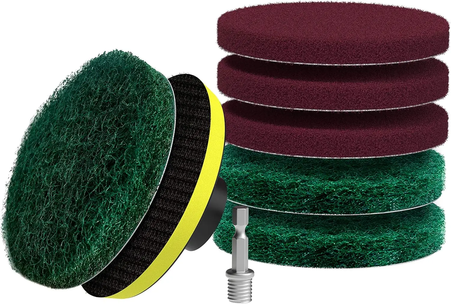 

Heavy Duty Drill Scrubber Kit with 6 Pads for Effortless Tile and Tub Cleaning