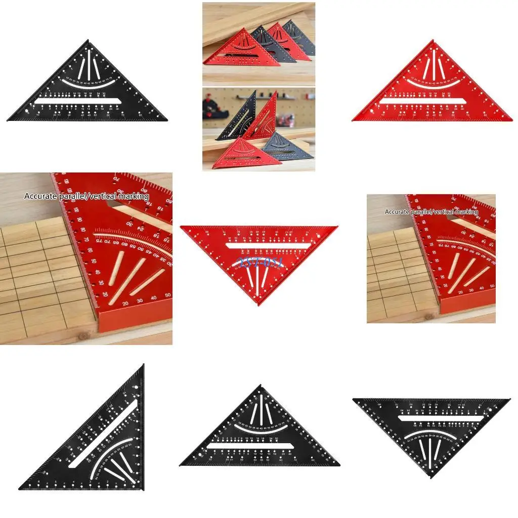 

E15A 7Inch Measurement Tool Triangle Ruler Carpentery Square Angled Woodworking Tool
