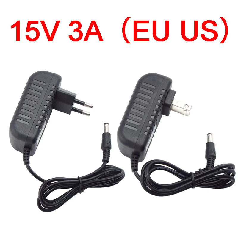 Adaptateur d'alimentation universel 15V 3A 3000ma AC 110V 220V à DC 15V 3A, convertisseur de chargeur