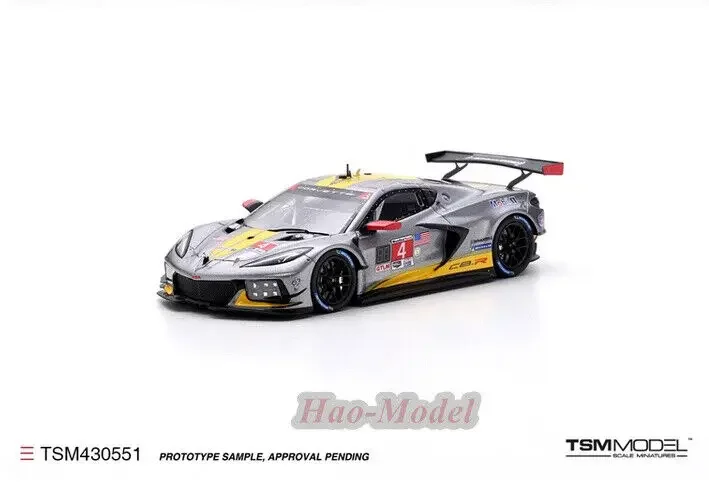 

TSM 1:43 для Corvette C8R # 4 2021 IMSA 24 часа смоляная модель автомобиля литая под давлением имитация игрушки для мальчиков подарок на день рождения хобби дисплей украшения