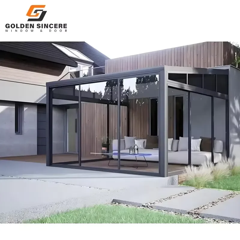 High Quality Aluminum Sunroom Glass House for GS Outdoor Sunroom Customized Sunshine Room Factory Direct Sale