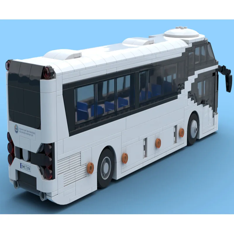 MOC-74640 840 قطعة مكعبات بناء الجسيمات الصغيرة للمركبات والحافلات والمركبات السياحية - ألعاب النماذج والهدايا والحلي (في