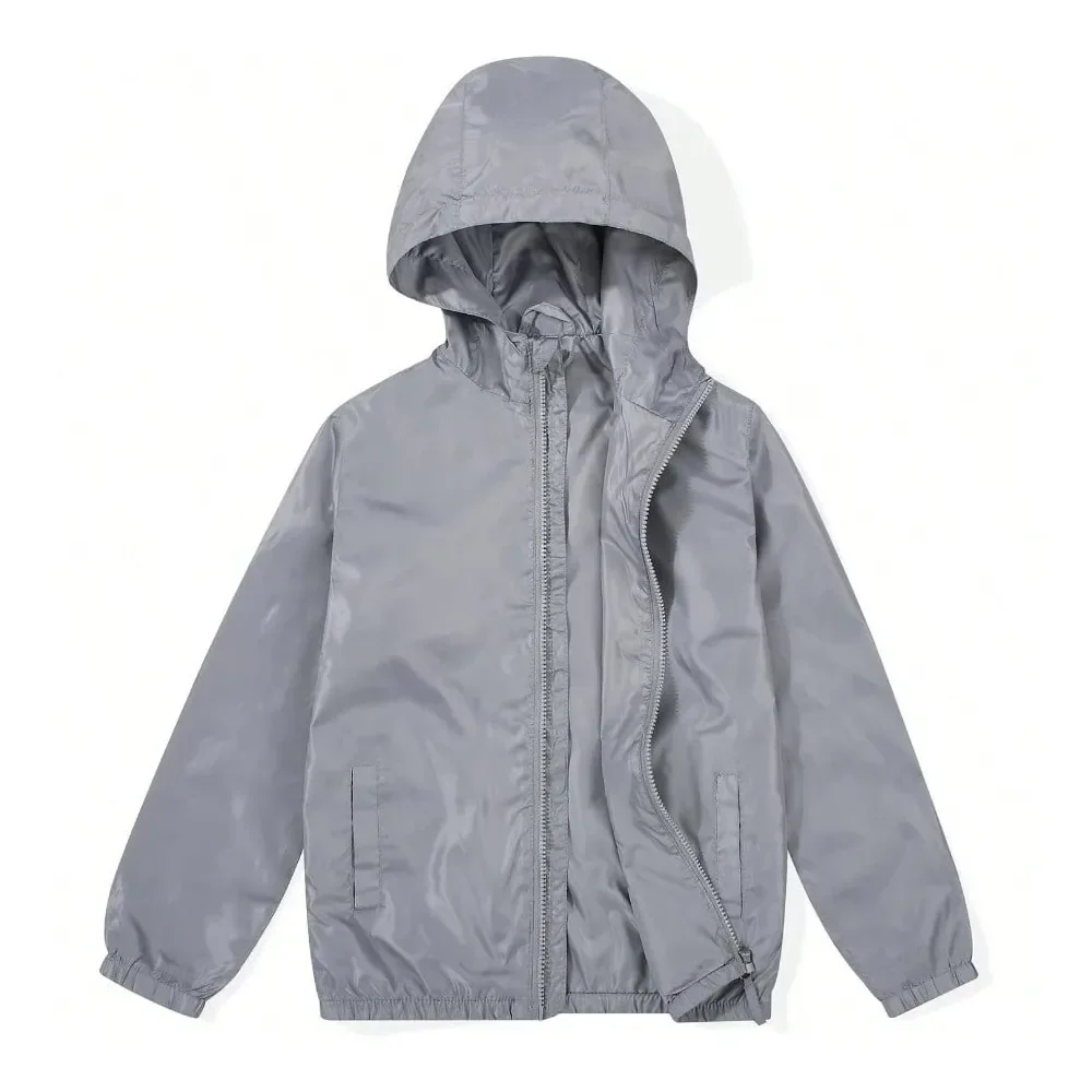 

JOYSON Kid Boys Rain Jackets Lightweight WaterResistant Windbreaker Breathable Outerwear Raincoat With Hood