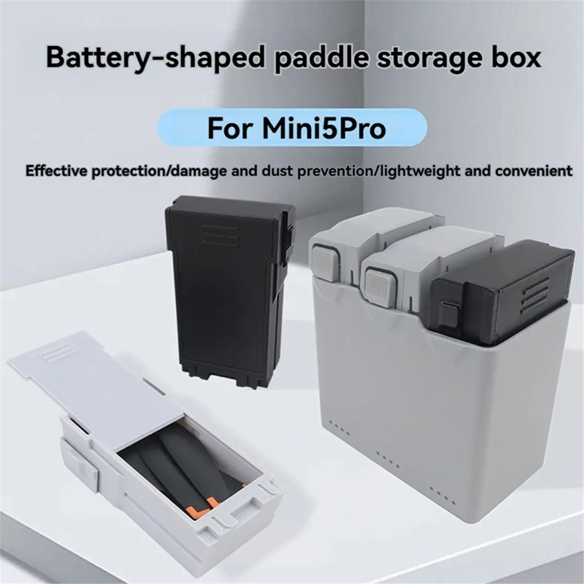 A72Z Propeller Storage Case for MINI 5 Pro Pressure- Drop-Proof Blade Protective Cover Battery Styling B