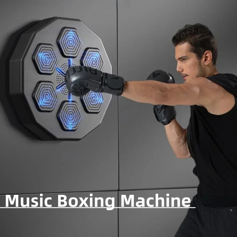 Music Boxing Machine Boxing Reaction Wall Target Adjustable Smart Bluetooth Boxing Machine Wall Mounted Gym Machine Equipment