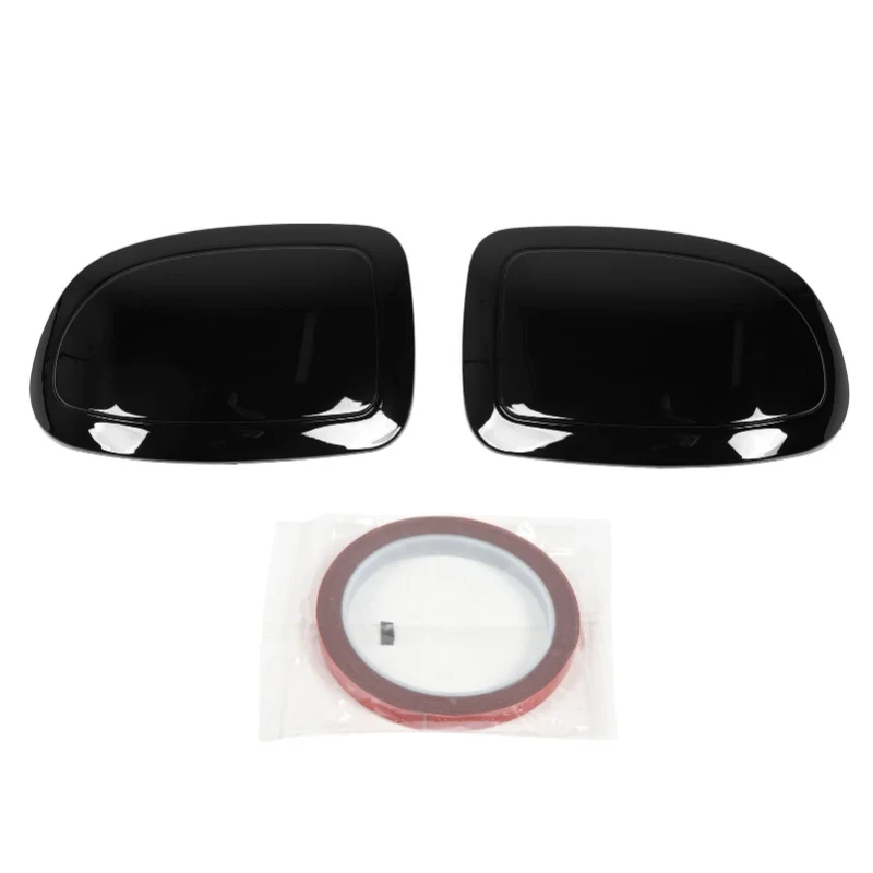 

1 Pair Wing Mirror Cover Cap Left Right Door Mirror Housing Replacement For Chevy Silverado 1999 To 2006 Glossy Black