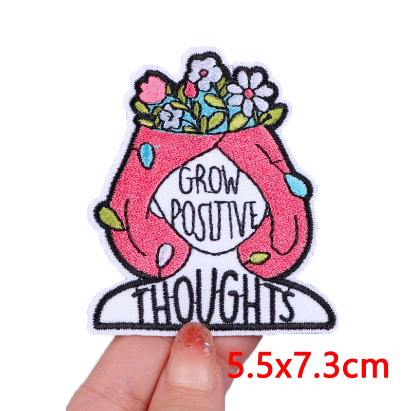 Girl Power Patch Rainbow Badges DIY Iron On Patches For Clothing Stickers Gay Pride Heart Patches On Clothes Stripes Accessories