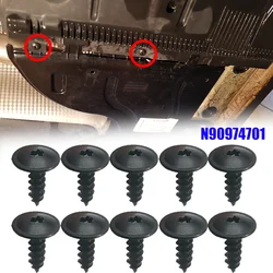10Pcs 5mm Black Torx Screw Car Engine Under Cover Splash Guard Self-tapping Screws For Audi A4 A3 A5 A6 A7 A8 Q5 VW Golf Passat