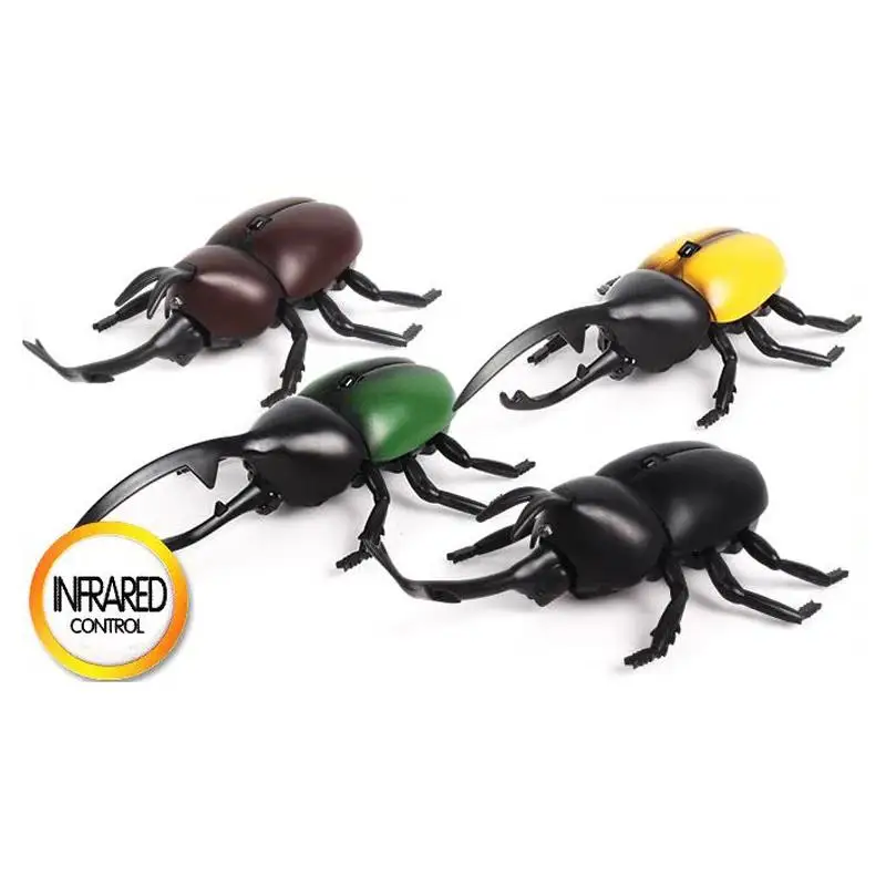 Lighting Infrared RC Beetle Simulative Remote Control Animal Novelty Christmas Terrifying Sound Gift Electric Toy Kid with Funny