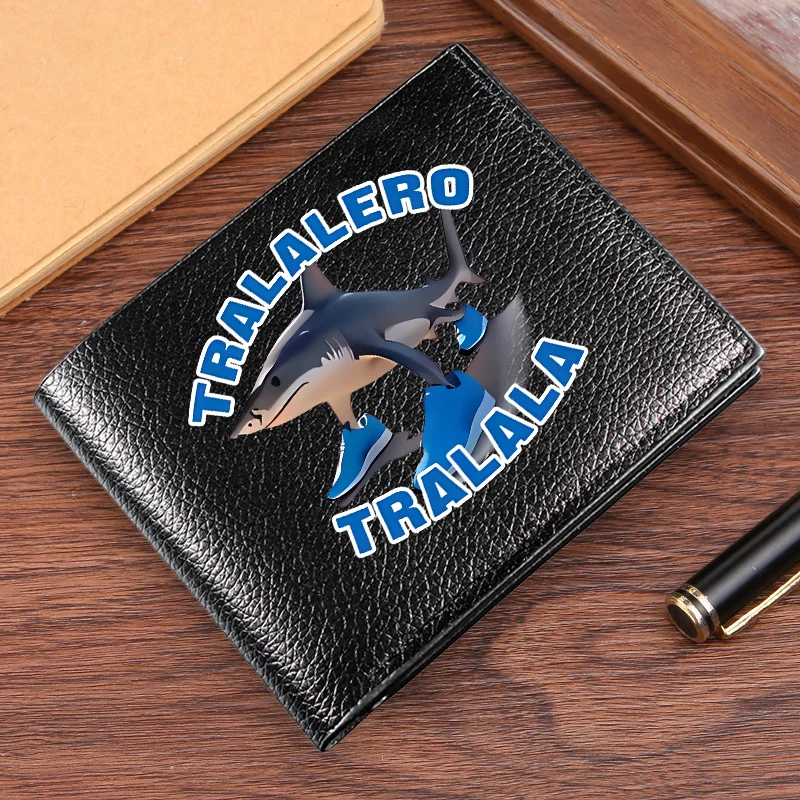 

Итальянские кошельки Brainrot из искусственной кожи с рисунком Tung Tung Tung Sahur Tralalelo Tralala, сумки для карт, женские и мужские короткие кошельки с несколькими слотами для монет, подарок