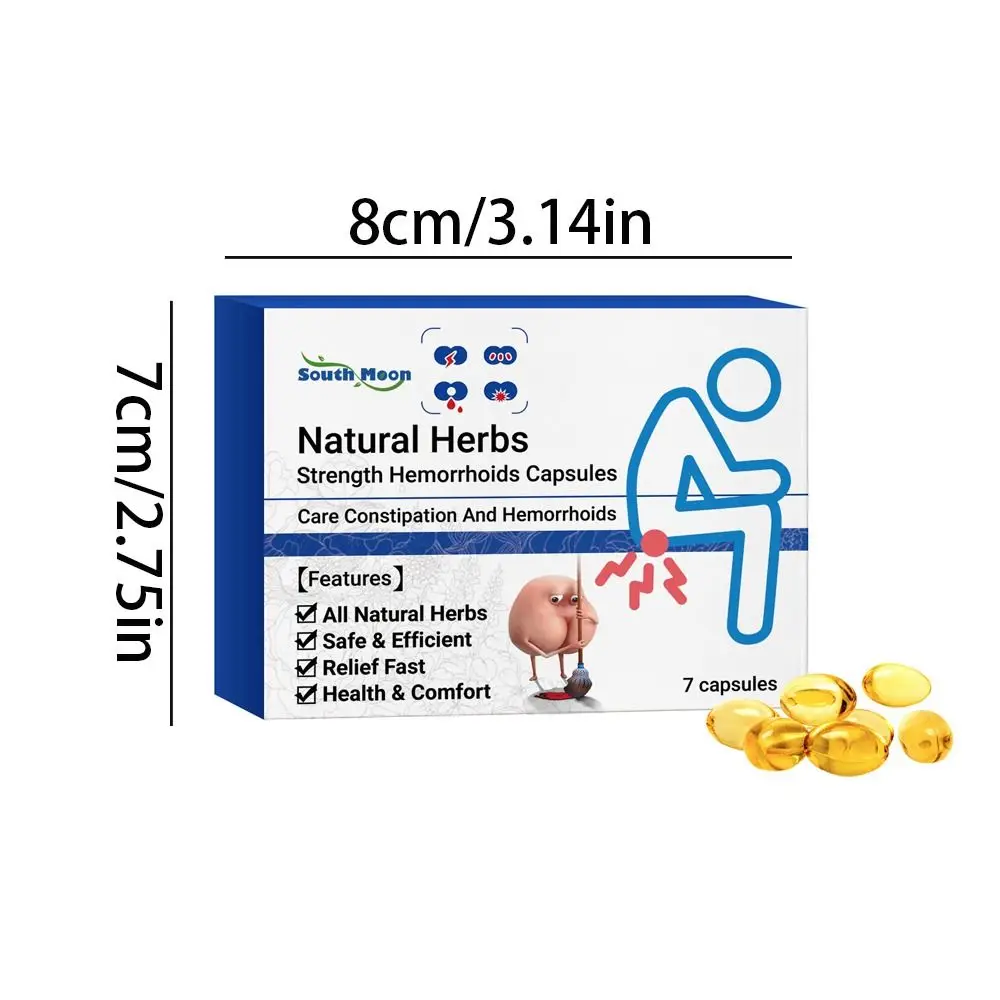 Cápsulas de hierbas naturales para aliviar las hemorroides, herramienta de reparación para aliviar el dolor de ano no estimulante