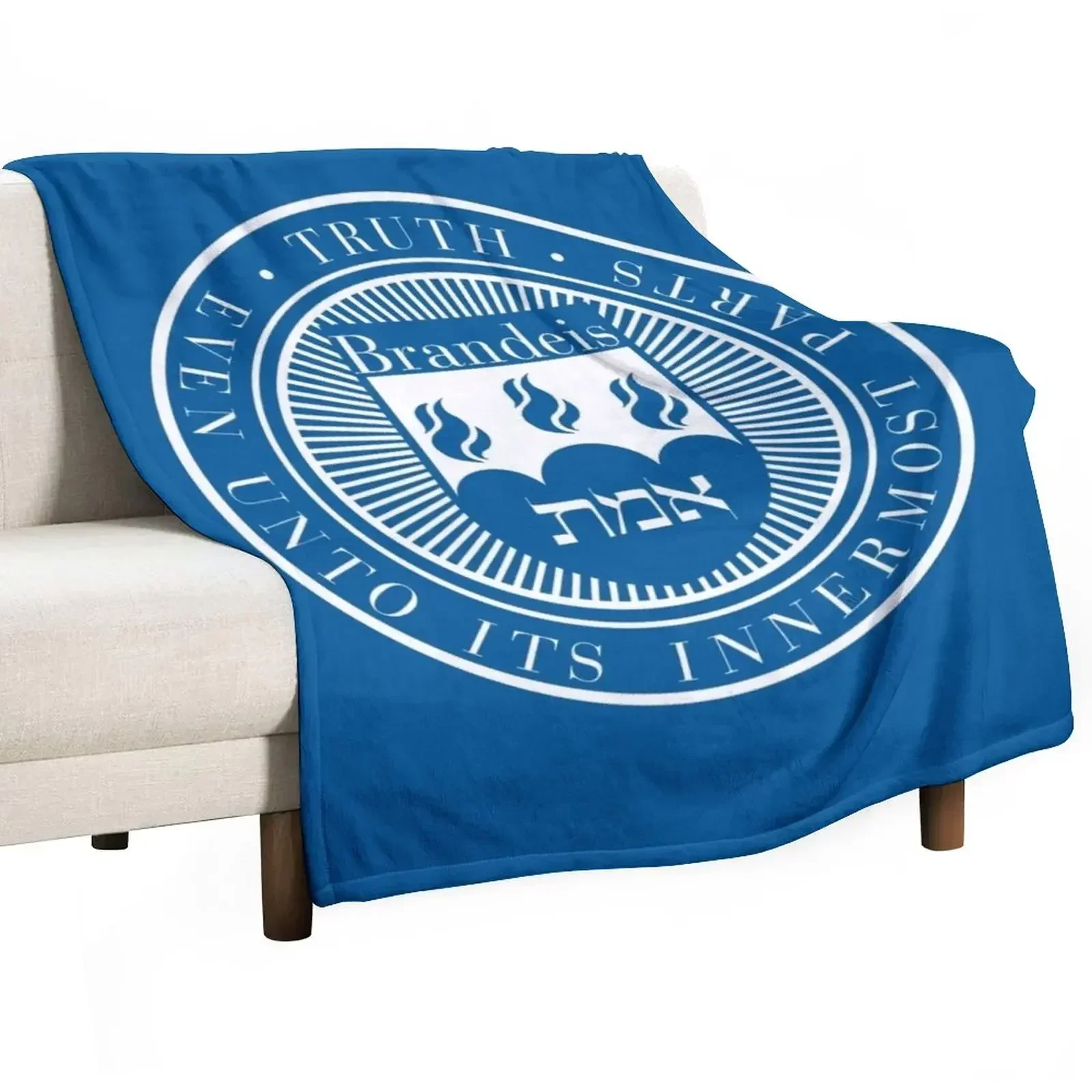 Brandeis University Throw Blanket Warm Multi-Purpose Decoratives Blankets