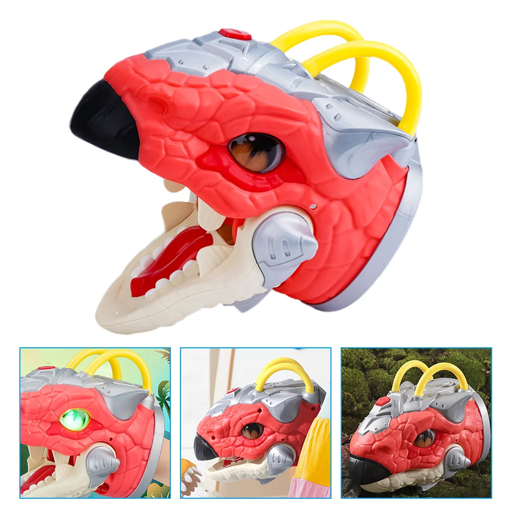 

Baby Toy Dinosaur Hand Puppet Sound Light Puppets for Children Red Kids Toddler