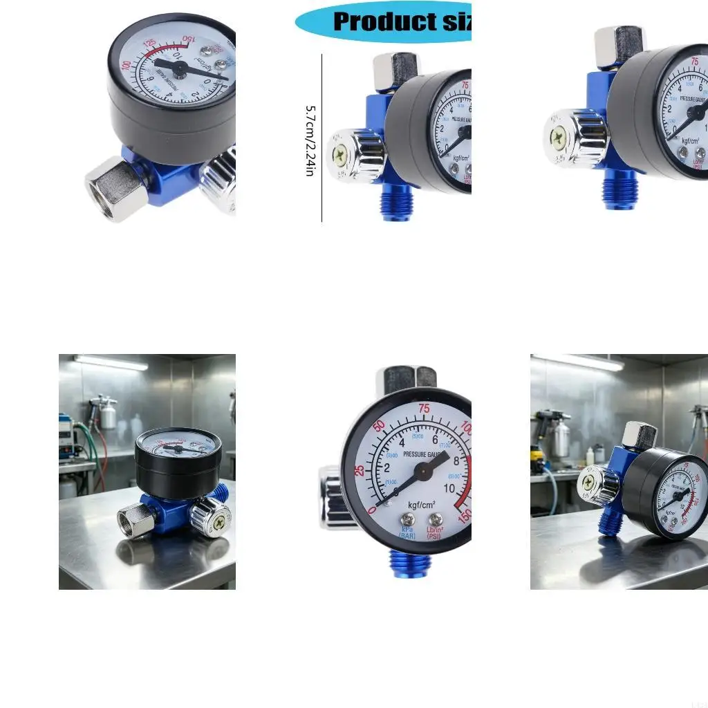 L43A Air Regulator with Analog Gauge Threaded for Paint Touch-Up and Refinish Tasks