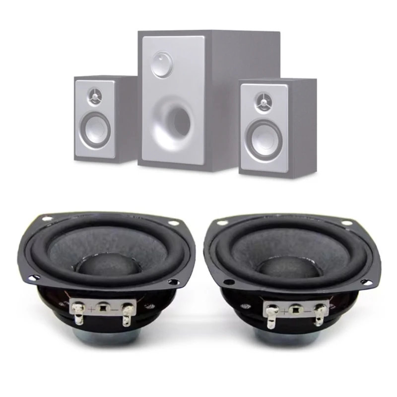 2Pcs 2.5 Inch Portable Full Range Audio Speaker 66MM 4 Ohm 25W HiFi Sound Amplifier LoudSpeaker DIY Bluetooth Speakers 95AF