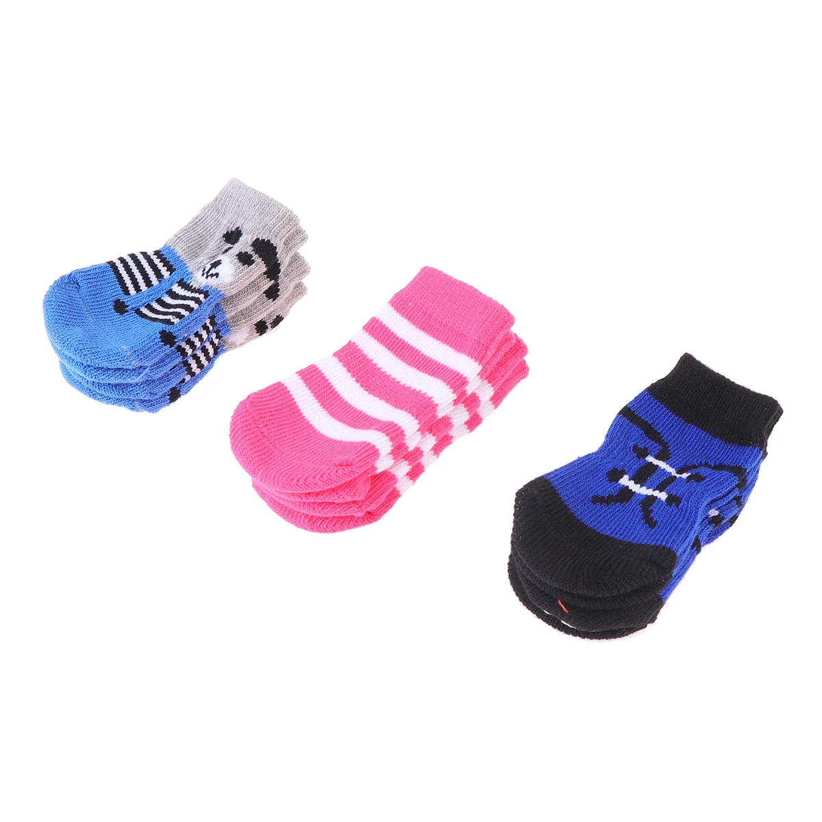 

4 PCS Pet Non-slip Socks Dog Anti Knitting Knits Ankle Puppy Dogs Spring and Summer