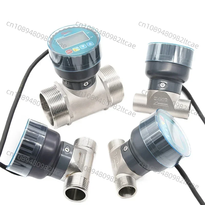 

3/4 Inch Smart Digital Display Flowmeter RS485 LCD Electronic Flowmeter DN20 Stainless Steel Male Thread Flow Sensor