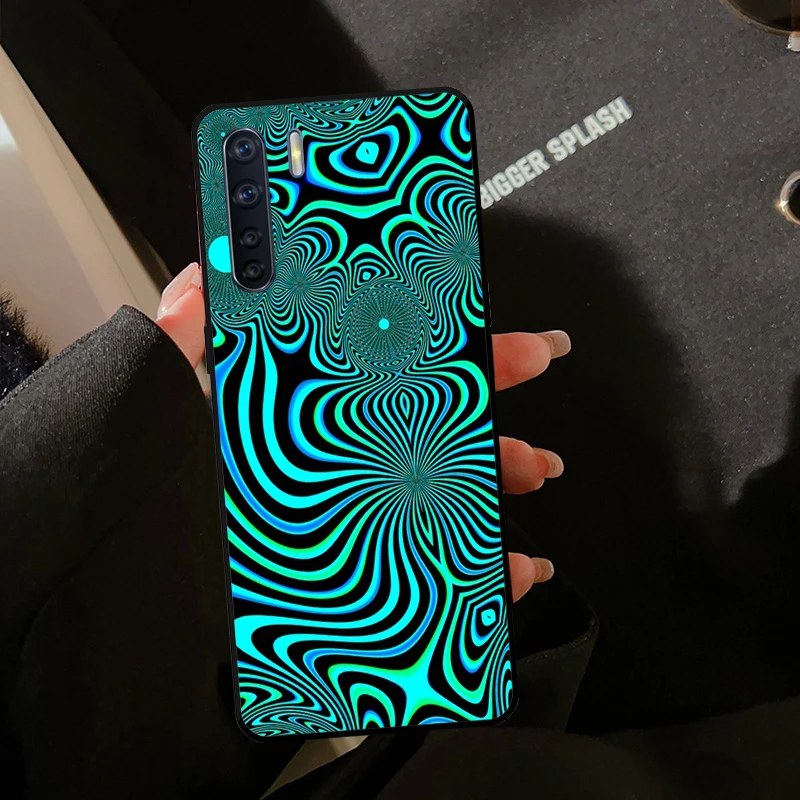 Optical Illusion Print For OPPO A5 A9 A53 A54 A57 S A17 A77 A16 A76 A96 A15 A52 A72 A58 A78 A98 A54 A74 A94 Case