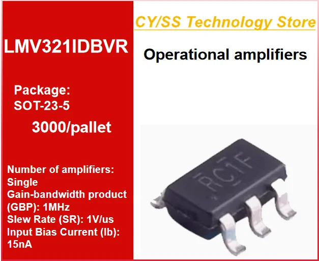 3000/tray original genuine SMD LMV321IDBVR SOT-23-5 low voltage single op amp chip