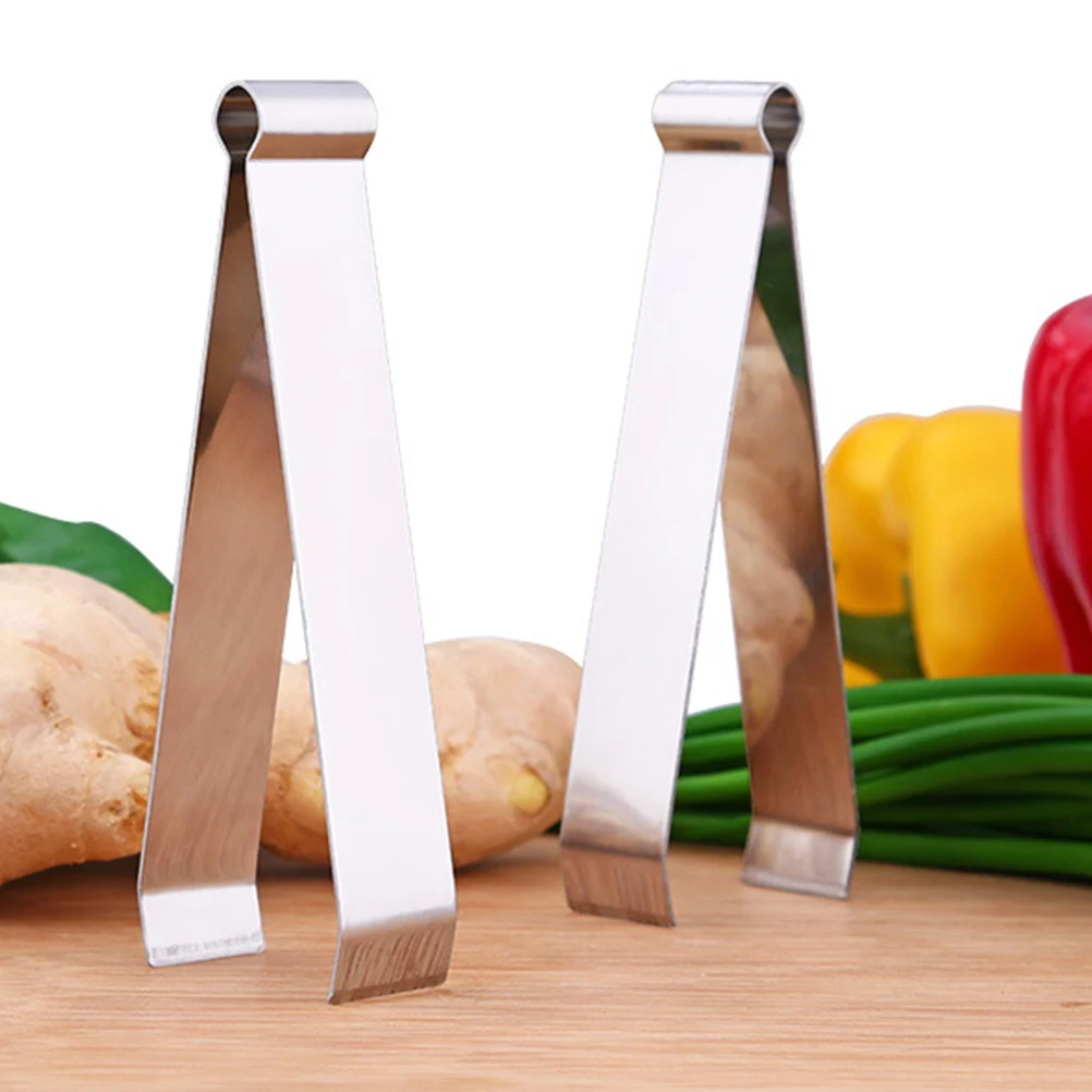 

4pcs Ergonomic Tweezers for Fish Bones Chicken Removal Ingrown Hair Skin Sharp Silver Kitchen Wool Puller