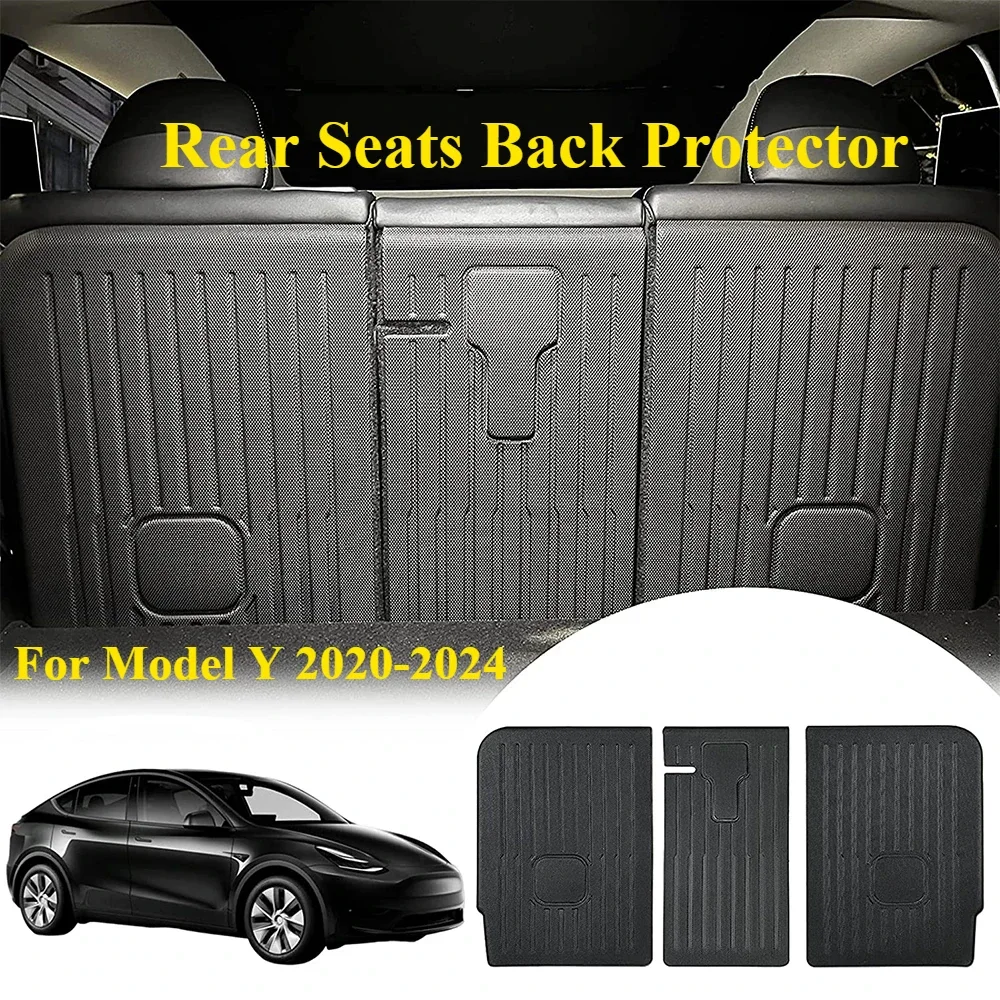 

Rear Row Seats Back Protector Anti Kick Pad Cover for Tesla Model Y 2020-2024 5-Seater XPE Dirty Proof Seat Back Mat Accessories