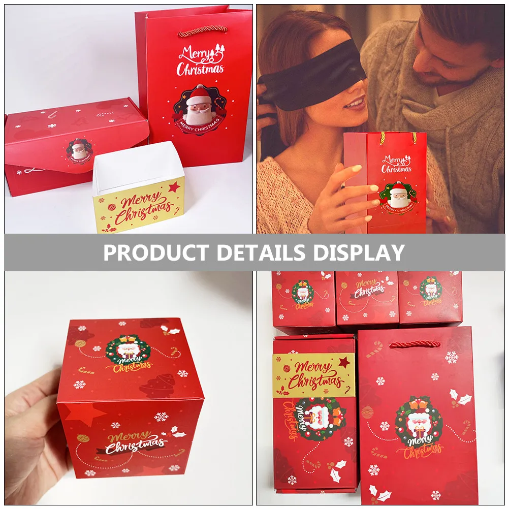Christmas Paper Explosion Gift Box Set Surprise Bouncing Candy Boxes Colorful Party Favor Containers