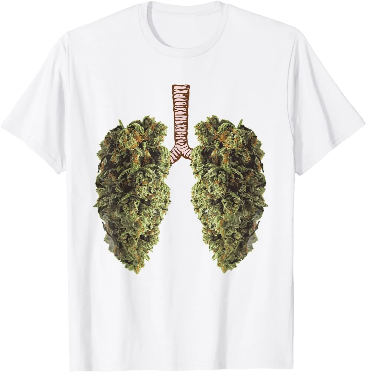 Hot Sale Student Top T-shirts Cotton Tees Printed Funny Weed Lung  Bud T-Shirt - THC Lung TShirt men clothing graphic clothing