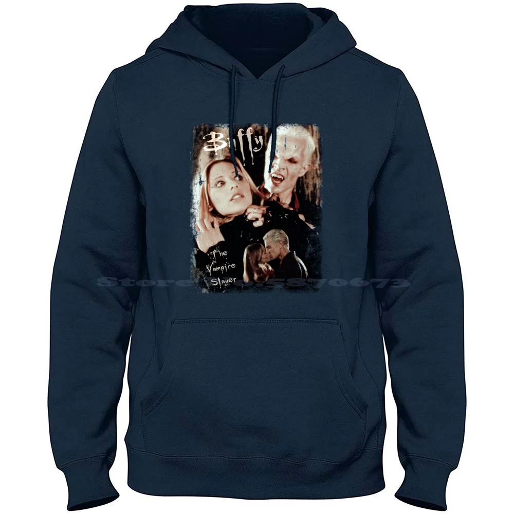 Buffy & Spike 100% Pure Cotton Hoodie Tshirt Buffy The Vampire Vampire Slater Spuffy Buffy And Spike 90S Tv Show Love Funny