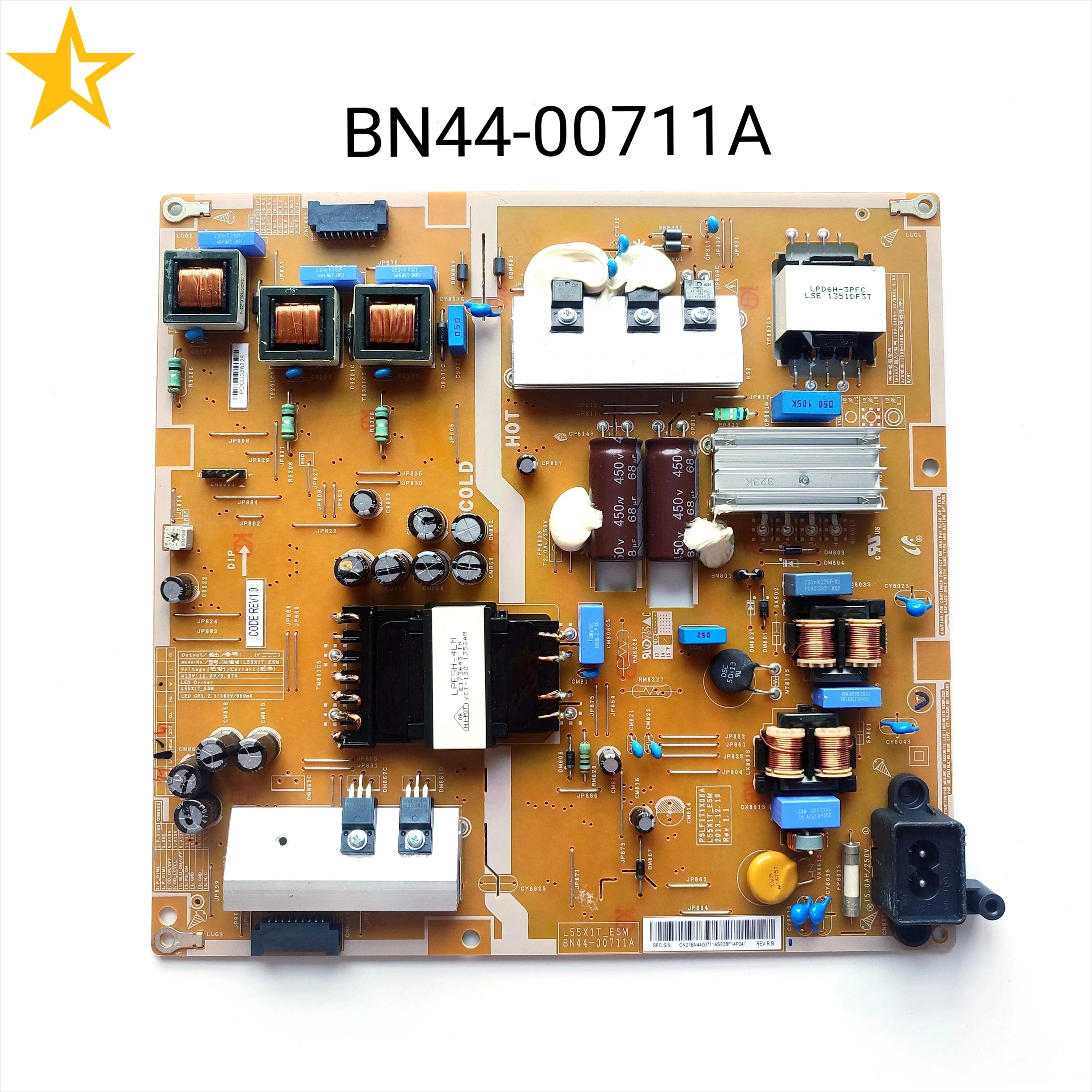 

BN44-00711A BN44-00711 New Power Supply Board PSLF171X06A L55X1T_ESM Rev 1.4 For Samsung UE55H6400AK UE55H6200AK UN55H6400AF