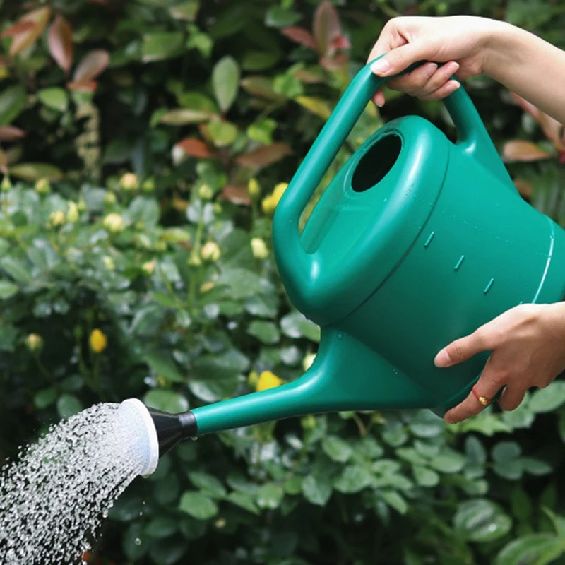 Berkebun penyiraman dapat kapasitas plastik dengan nozel panjang penyiraman Pot untuk balkon sayuran menanam bunga percikan