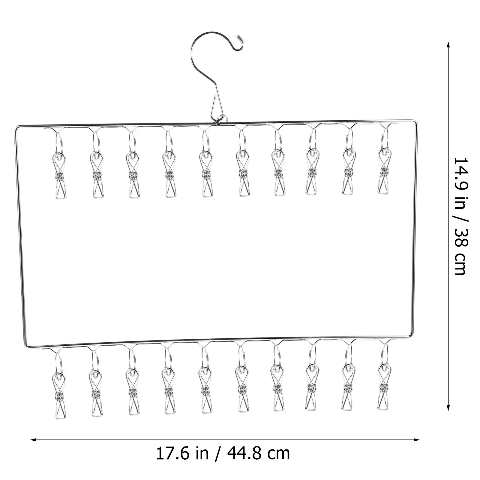 Support de séchage de linge en acier inoxydable, Clips coupe-vent, cintre robuste pour chaussettes, sous-vêtements, maison et extérieur, sèche-linge en acier inoxydable