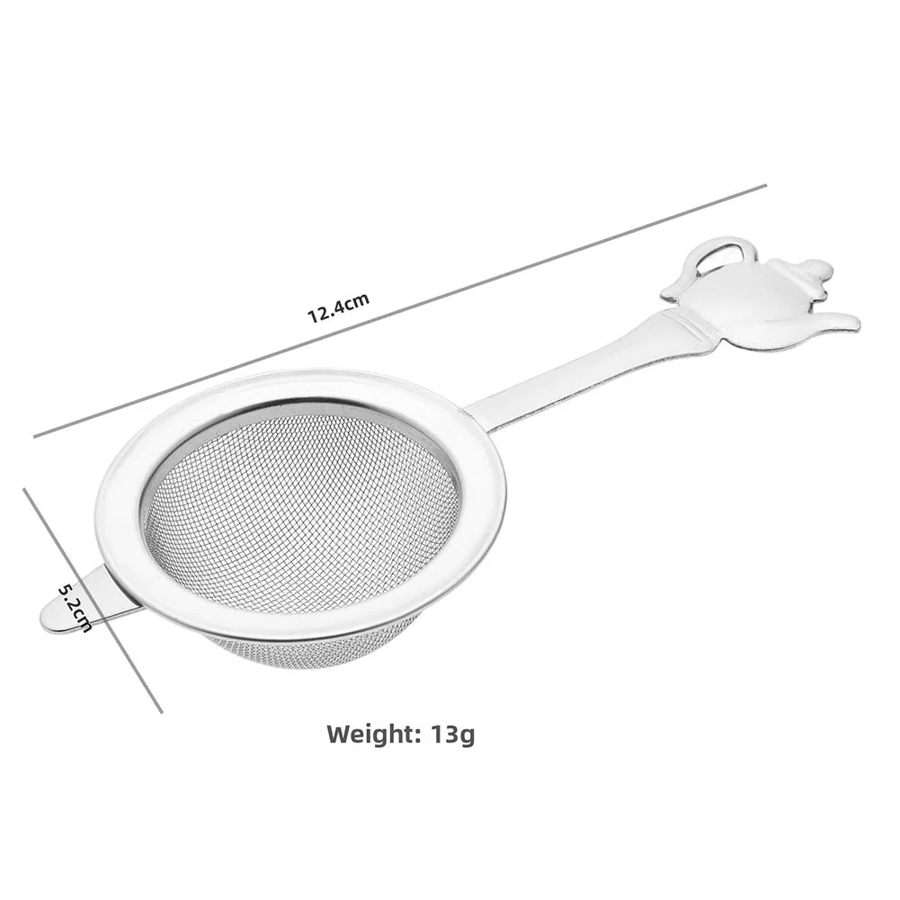 High Frequency Use Tea Filter Filter Fine Mesh Strainer Silver Mesh Tea Strainer Smooth Overall Shape Dense Mesh