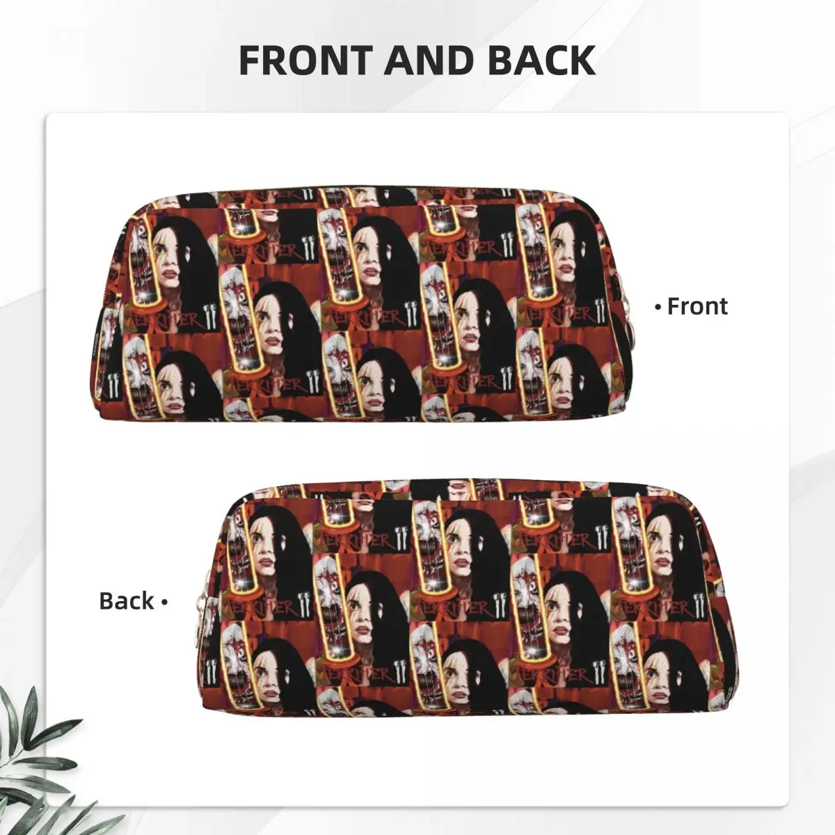 Halloween Movie Terrifier Horror Clown Pencil Cases for Student School Pen Box Pencil Bag Pencil Pouch Pen Holder