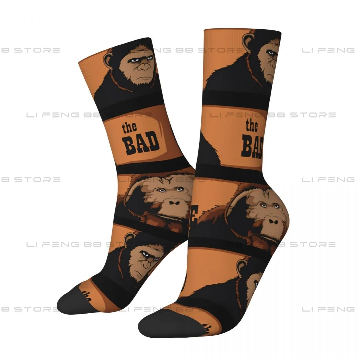 

The Good, The Bad Gorilla Face Unisex Winter Socks Windproof Happy Socks Street Style Crazy Sock