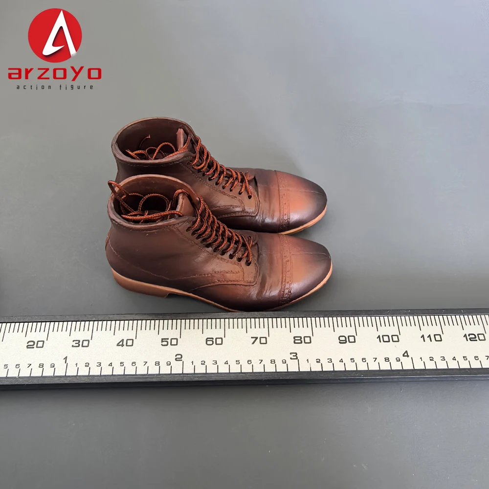 Stivali di gomma stringati maschili in scala 1/6 scarpe solide soldato modello Fit 12 ''piedi staccabili Action Figure Body per collezione Hobby