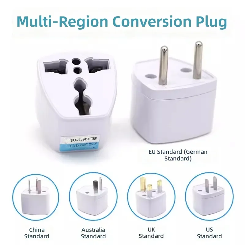 for Universal Power Adapter Plug for HK UK US DE KR EU Standard Two Pin Three Pin Travel Converter Socket