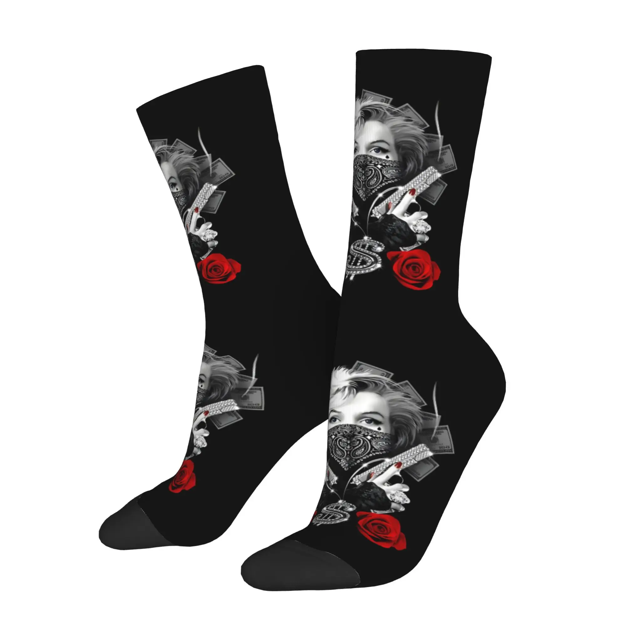 

Gang Faction Clique Gangster Warrior Men Socks Cycling Year Round Comfort Stockings for Cycling Daily Wear