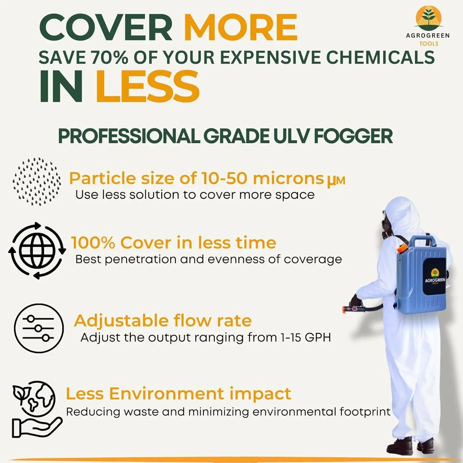 Machine 10L Backpack Fogger Sprayer- Disinfectant Fogger, Commercial Bug Sprayer, Mosquito