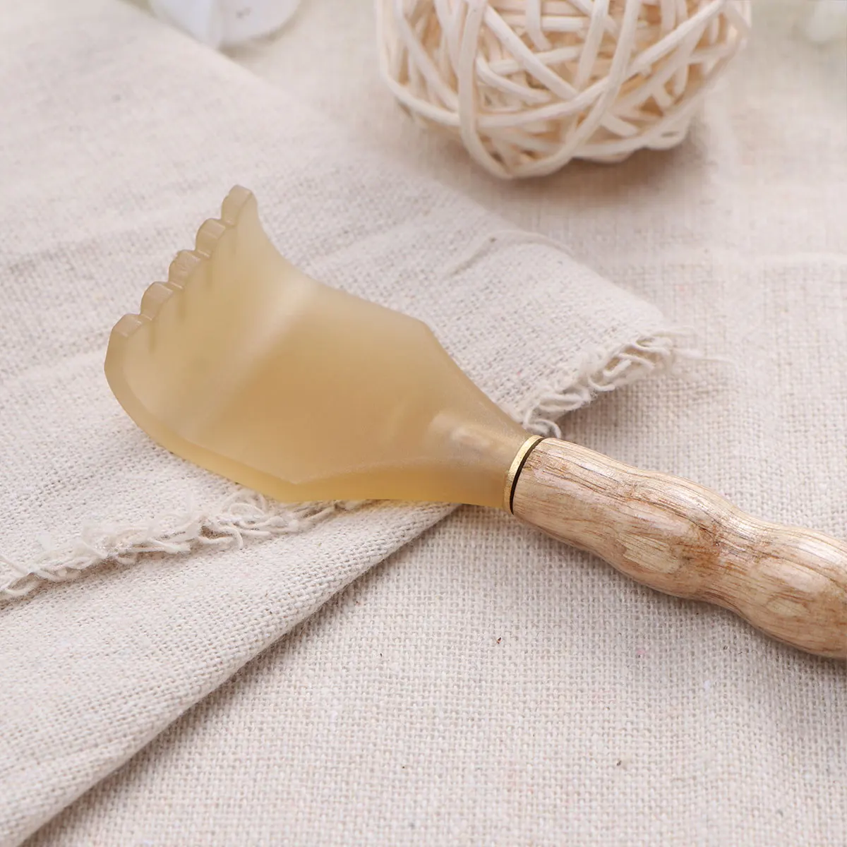 

1Pcs Durable Wood Back Scratcher With Wave Handle Practical Back Massage Tool For Men Women