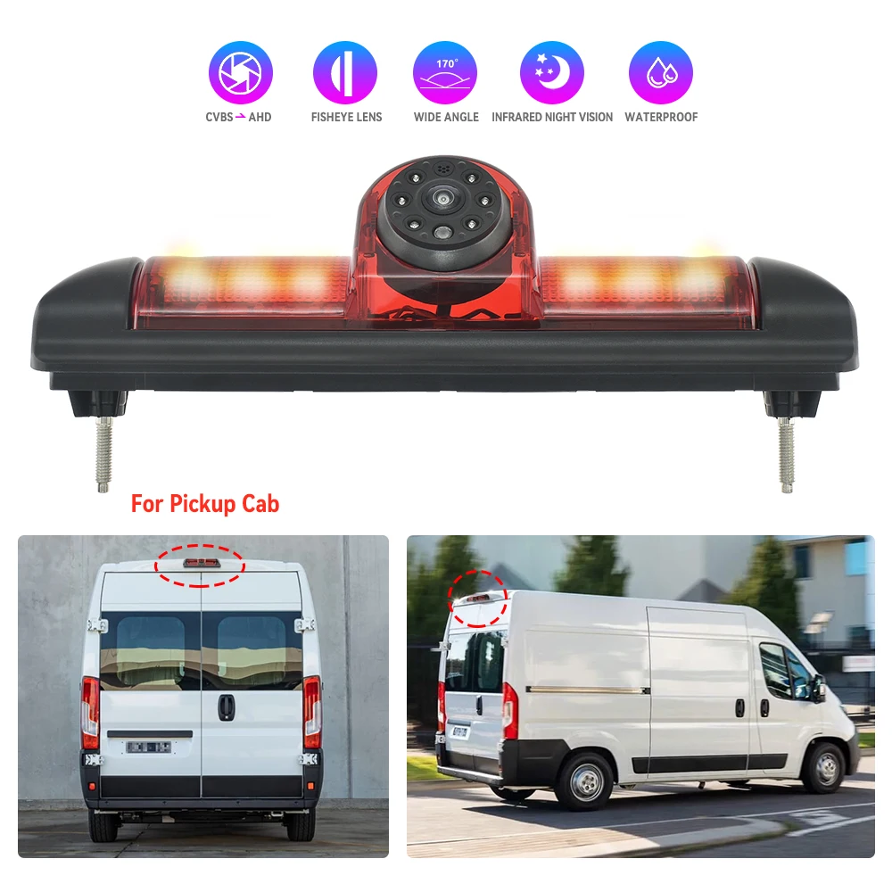 MJDOUD 170 ° Auto AHD 1080P Bremslicht FIAT Ducato Rückfahrkamera mit 7-Zoll-Monitor für CITROEN Jumper PEUGEOT Boxer 2006-2015 – Detail 6