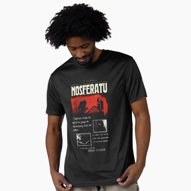 

0403 Retro Nosferatu Horror movie Scary halloween Gift t shirt Scream film Graphic clothes 100% cotton printed All size tops