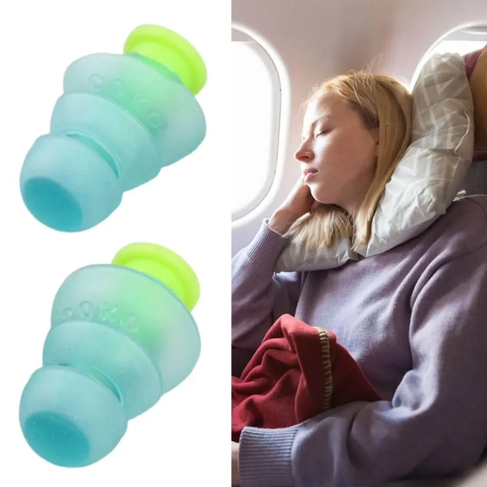 Double Color Ear Plugs Gift Silicone Noise Reduction Ear Protector Sleeping Dust-Proof Anti Noise Earplugs Adult Kids